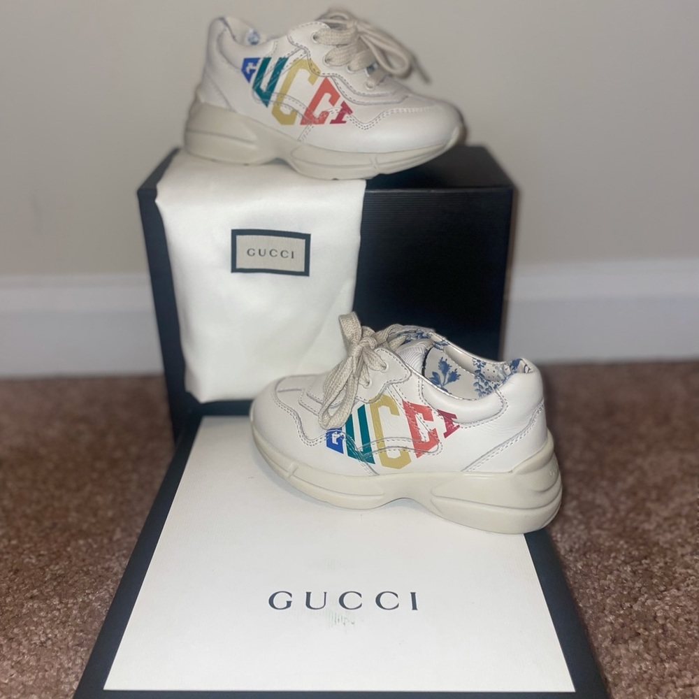 Gucci print Rhyton sneakers